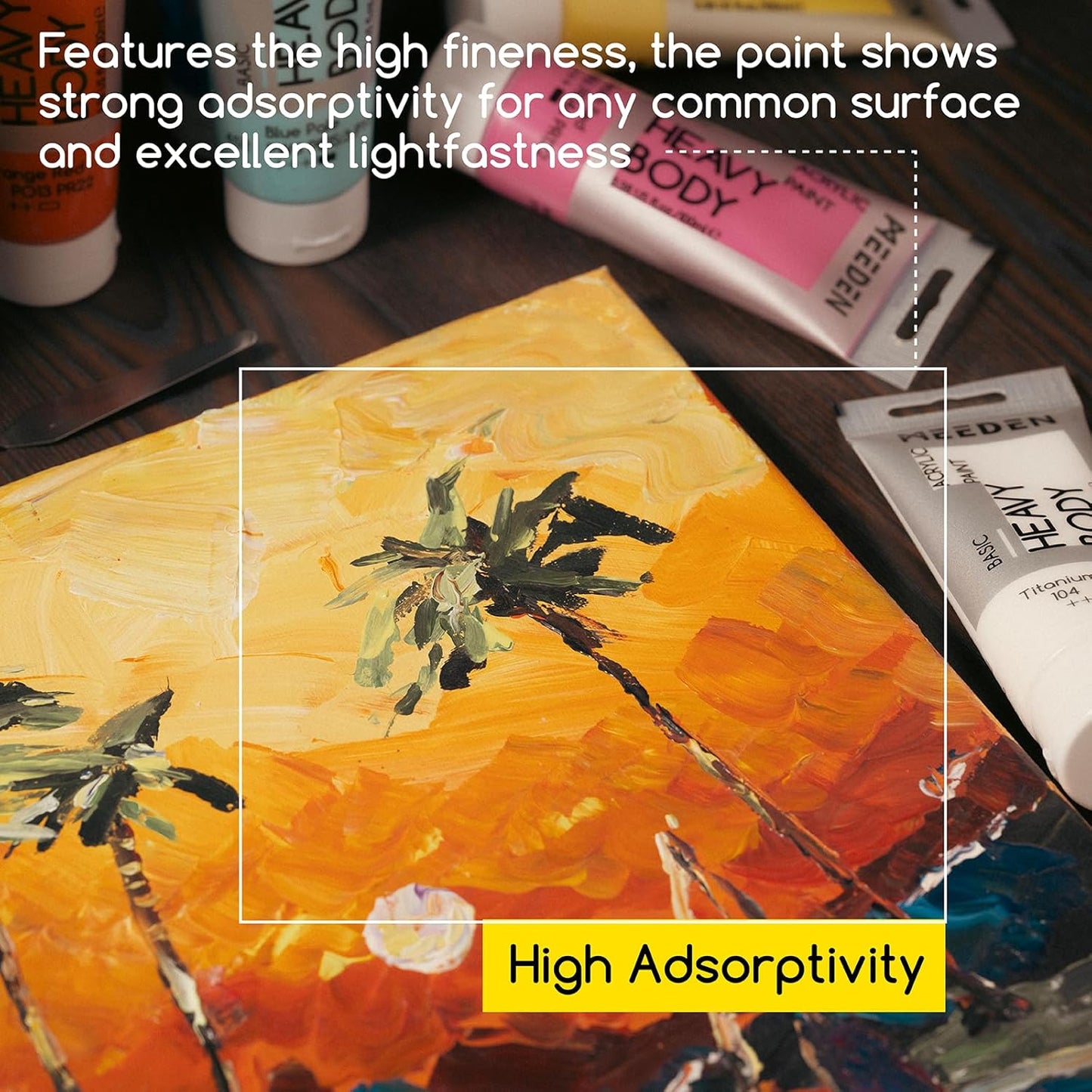 MEEDEN Acrylic Paint Naphthol Red Light: Bundled with Titanium White Color - 100ml/3.38oz x 2 Bulk Heavy Body Acrylic Paint Tubes for Art Craft Painting