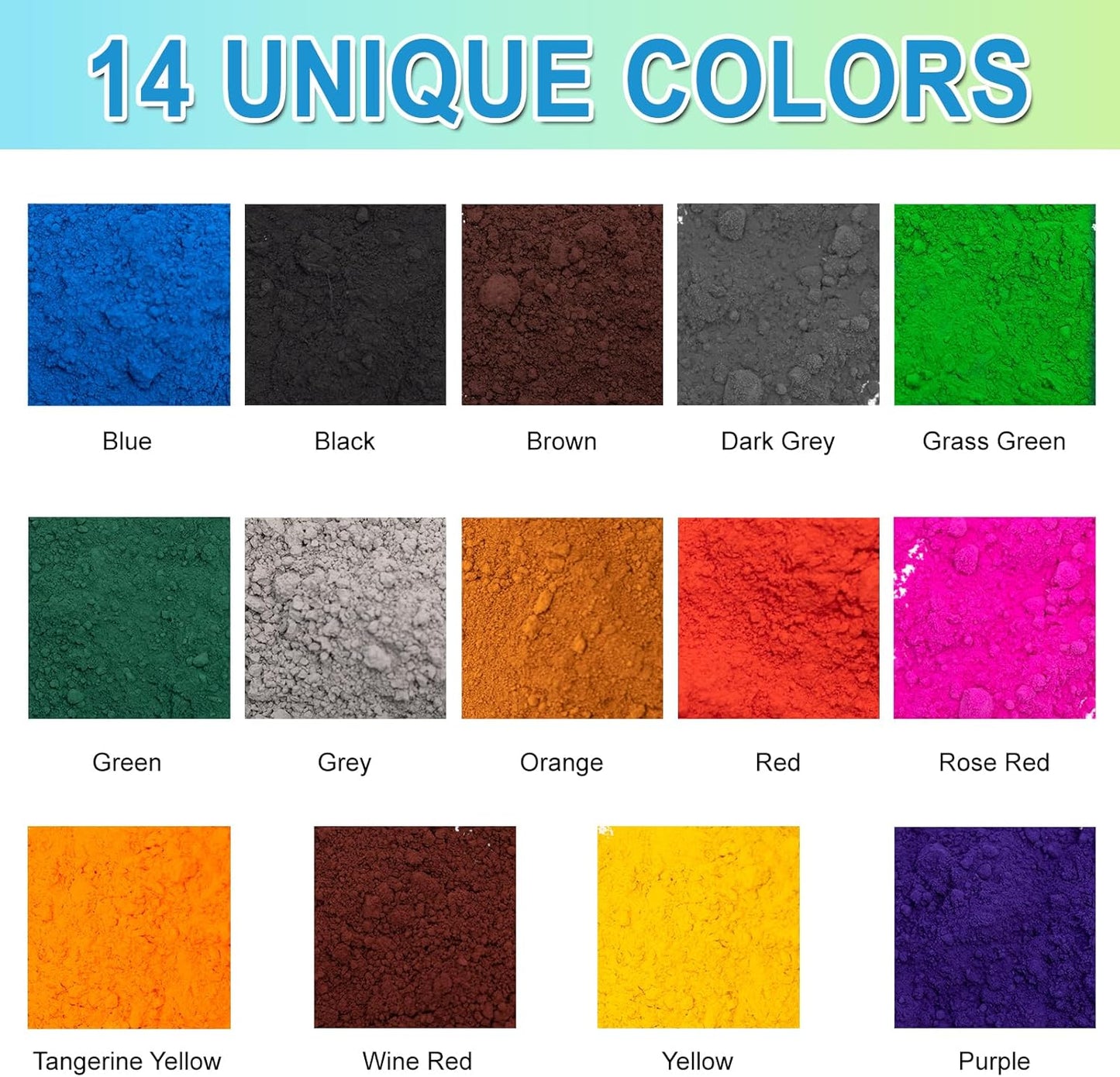 GOODTAKE Concrete Pigment, Blue Iron Oxide Pigment Powder, Concrete Cement Dye Coloring Powder for Brick, Tile, Clay, Lime, Mortar, Grout, Plaster, Paint (Blue, 20 oz)