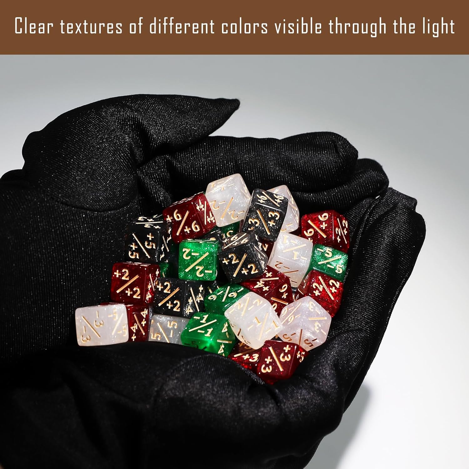 108PCS MTG Keyword Tokens & 12mm MTG Life Counter Dice Set for Magic Card, CCG Creature Stats Loyalty Dice with Box, Magic TCG Card Game Accessories