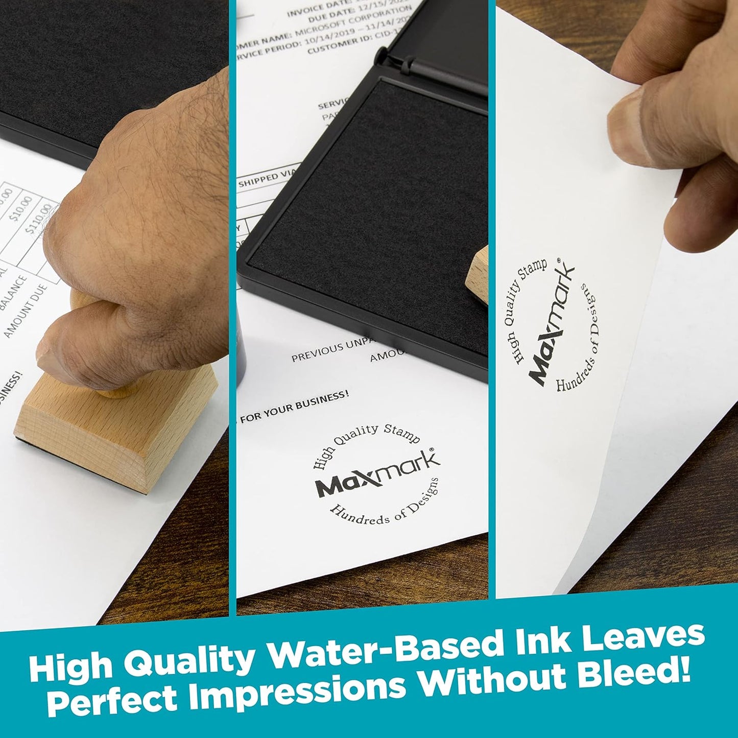 MaxMark Premium Refill Ink for self Inking Stamps and Stamp Pads, Olive Green Color - 4 oz.