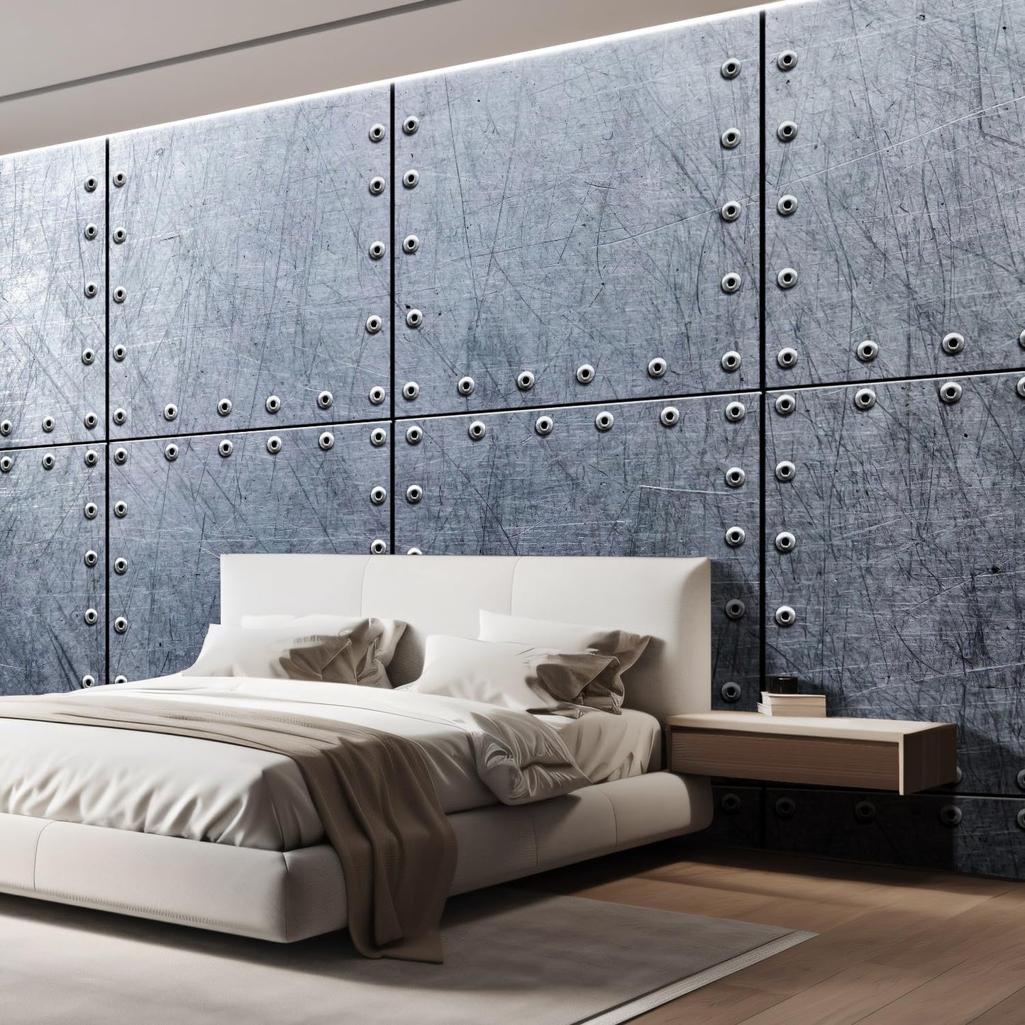 wall26 Wall Sticker/Wall Mural Metal Background, Not Peel and Stick, Non-Woven Wallpaper Decorative for Bedroom, Living Room,Office - 132x120 inches