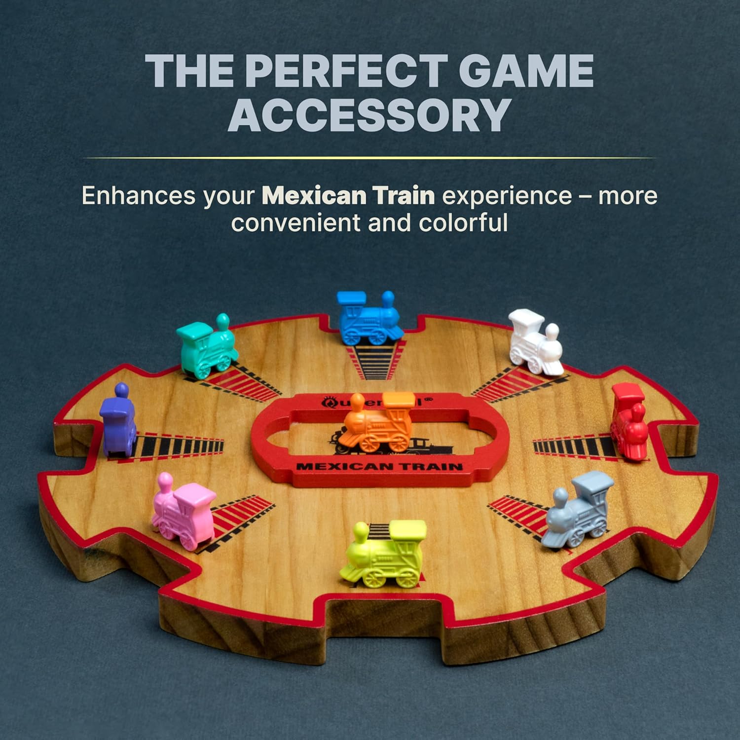 Queensell Set of 10 Metal Mexican Train Trains – Mexican Train Accessories for Classic Domino Game – Mexican Train Game Pieces for Mexican Train Dominoes