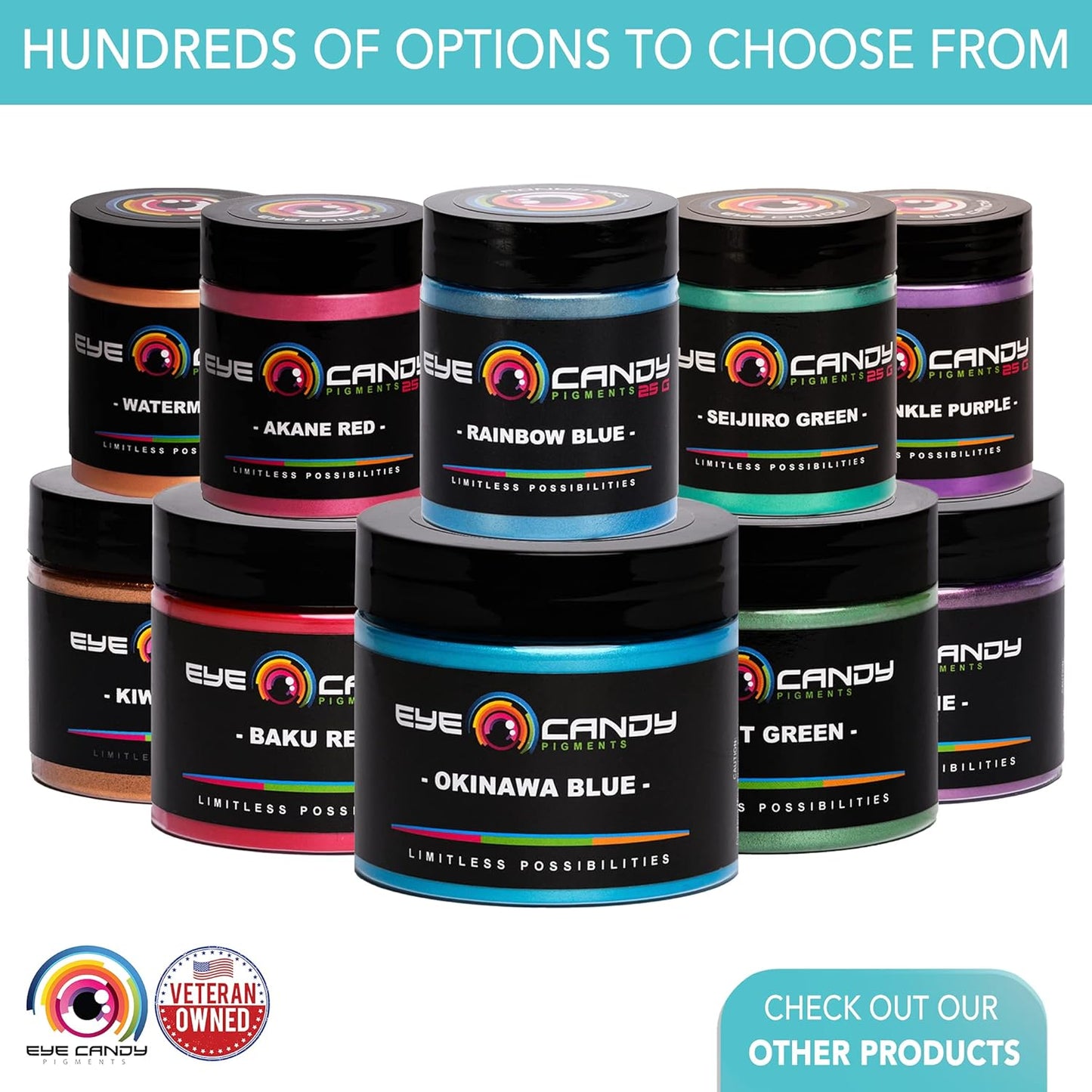 Eye Candy Pigments Premium White Mica Powder - Frost White (25gr) - for Epoxy, Resin, Soap, Paint, Woodworking, Acrylic Pouring, Bath Bombs, Fishing Lures - DIY Arts and Crafts Additive