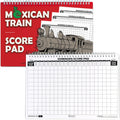 Extra Large Mexican Train Score Pads 11.3x7.9 in – 50-Page Mexican Train Accessories for Classic Domino Game – Mexican Train Score Sheets for Easy Game Tracking