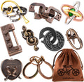 9pcs Metal Puzzle for Adult Disentanglement Puzzles Lock Puzzle Games Set Gift for Adults Teenagers
