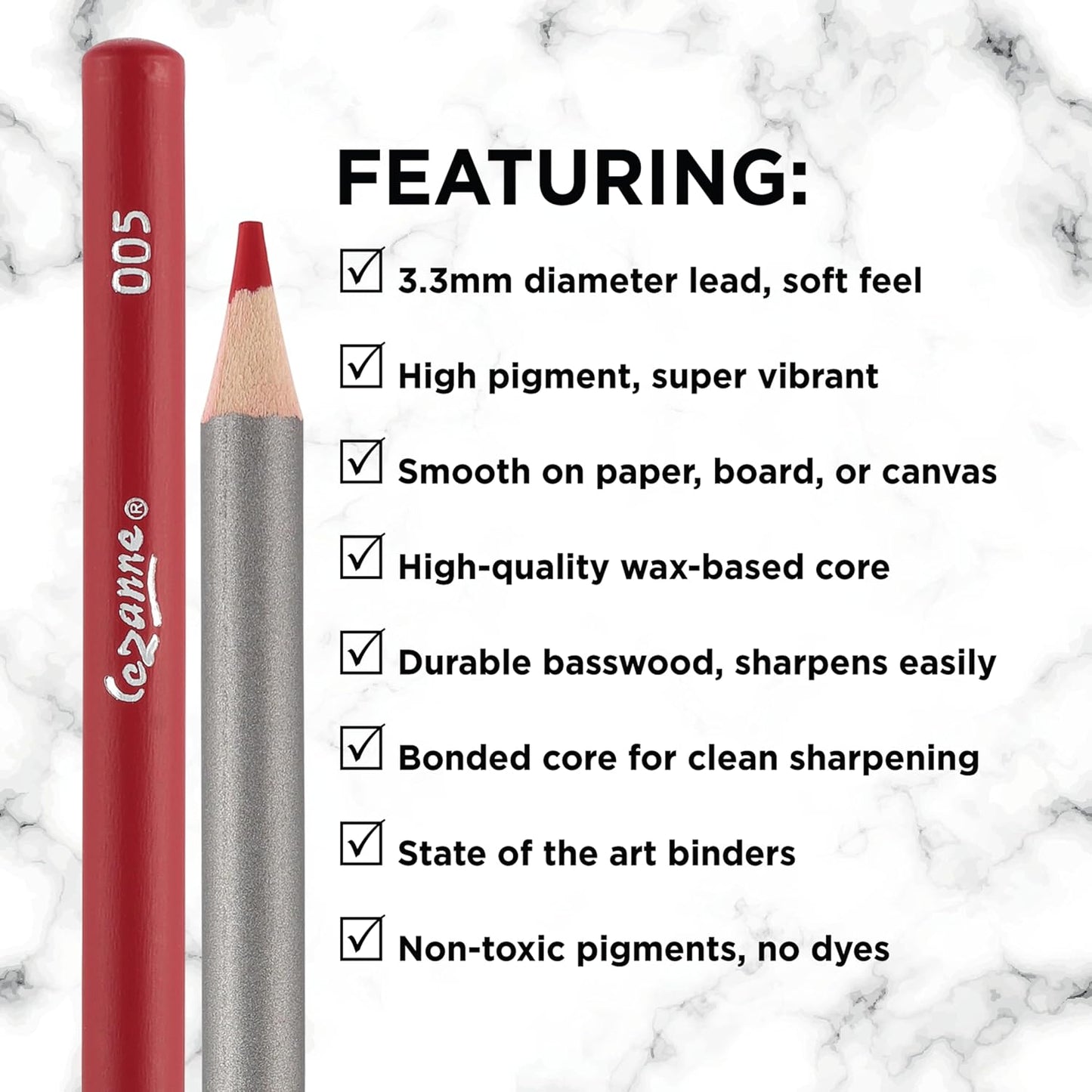Creative Mark Cezanne Premium Colored Pencils Ultramarine Violet 6 Pack - Highly-Pigmented Drawing Pencils - Coloring Pencils for Drawing, Blending, Coloring, and More