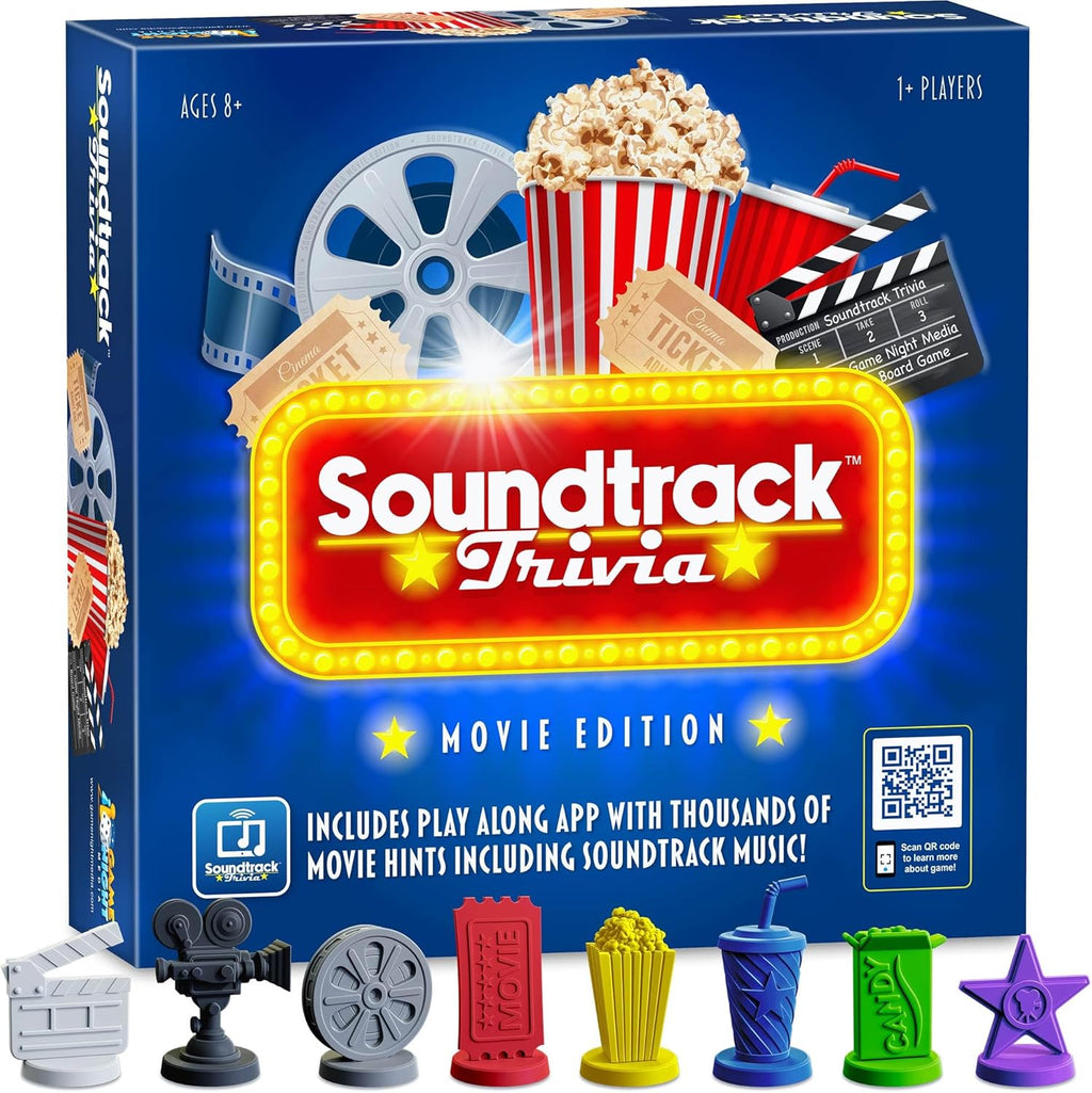 Soundtrack Trivia Movie Game, Name The Movie from a 15 Second Music Clip, Board Game for Family, Adults, Kids Ages 8+, 1 or More Players by Game Night Media