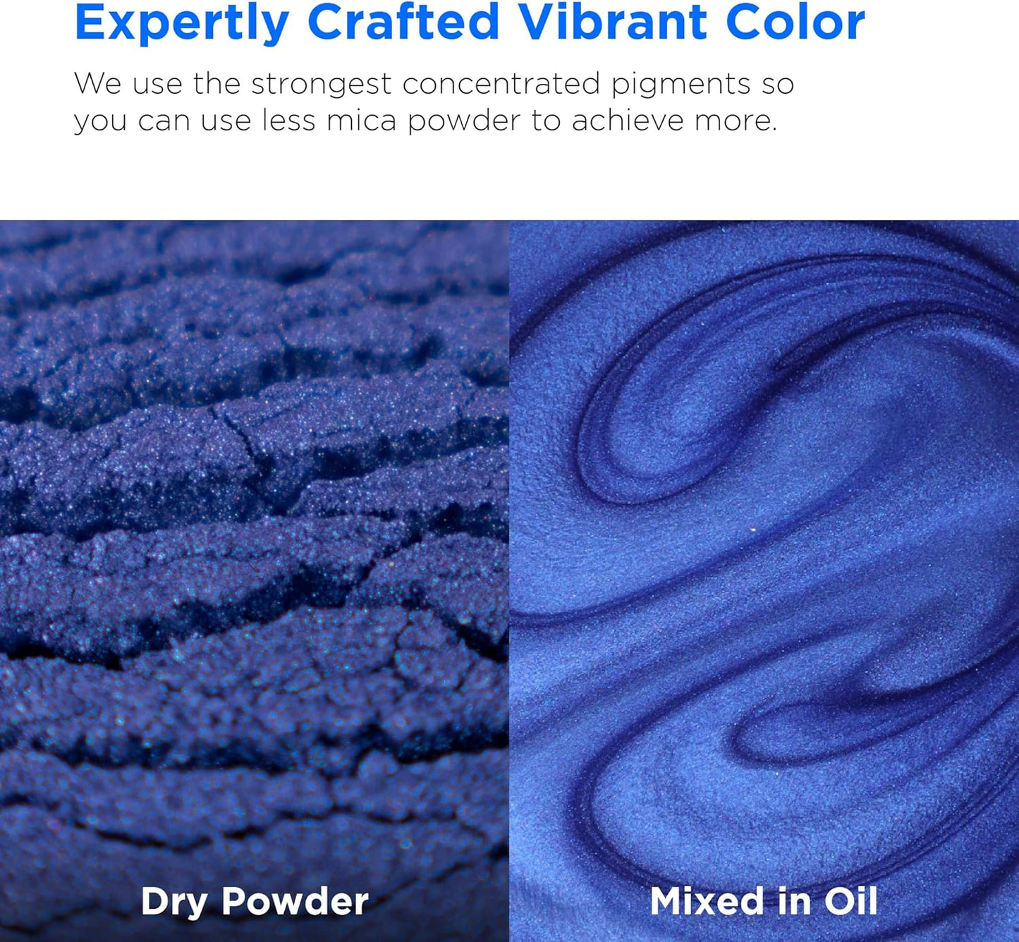 Rolio Premium Mica Powder - Arabic Blue (50G / 1.76oz) - 1 Jar of Blue Pigment Powder for Epoxy Resin, Dye, Soap Making, Nail Polish, Paint, Candle Making, Bath Bombs, Slime