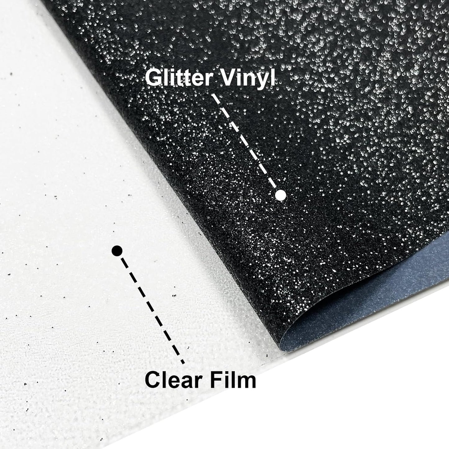 Black Glitter HTV Heat Transfer Vinyl, 12" x 5ft lron on Vinyl, for T-Shirt Ironing, Vinyl HTV Easy to Cut and Weed, The Best Choice for DIY Creativity. (Black, 12" x5ft)