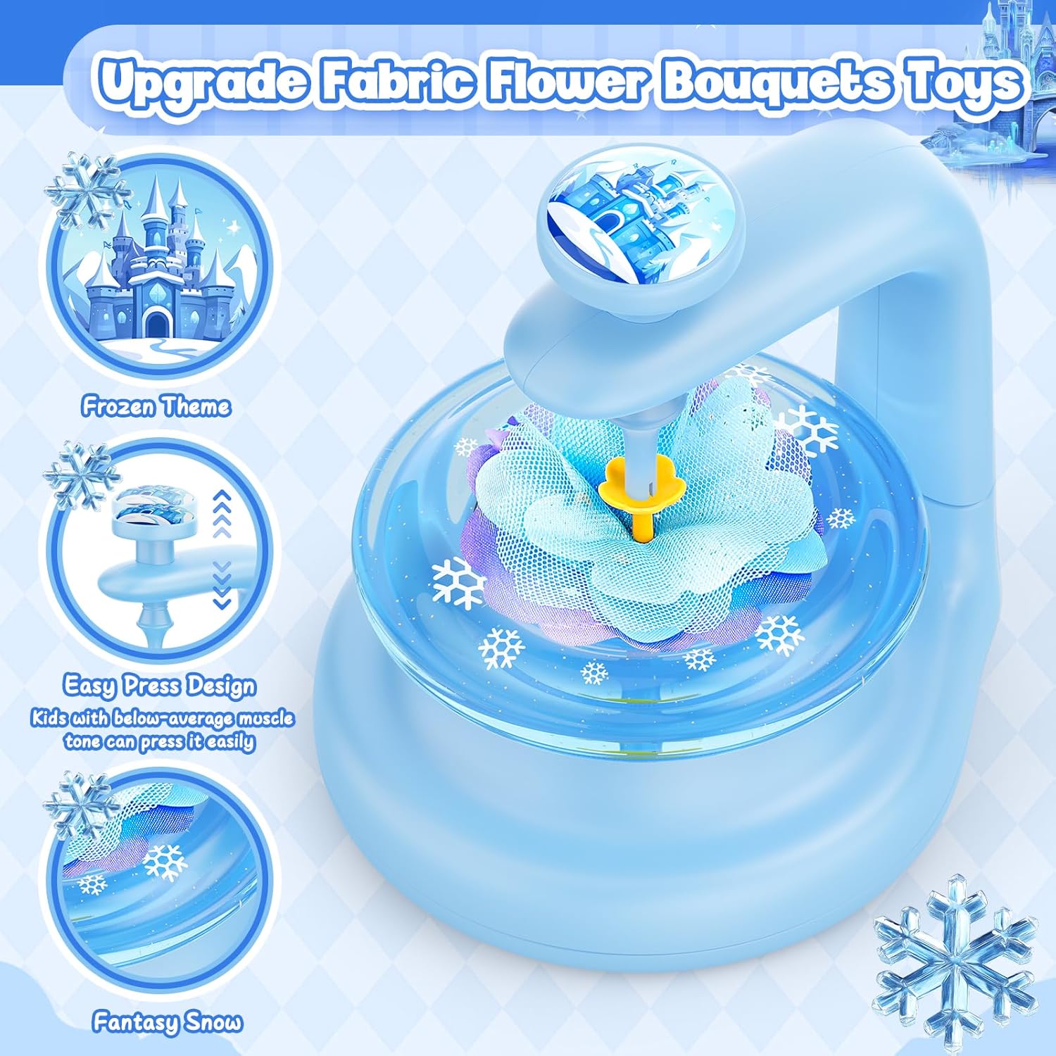 cosone Arts and Crafts Kits for Kids Age 3-12, Fabric Flower Bouquets Toys, DIY Craft Kits Toys for Kids, Ideal Gifts for Preschool Girls, Educational Handmade Frozen Toy for Girls Ages 3 4 5 6 7 8 9