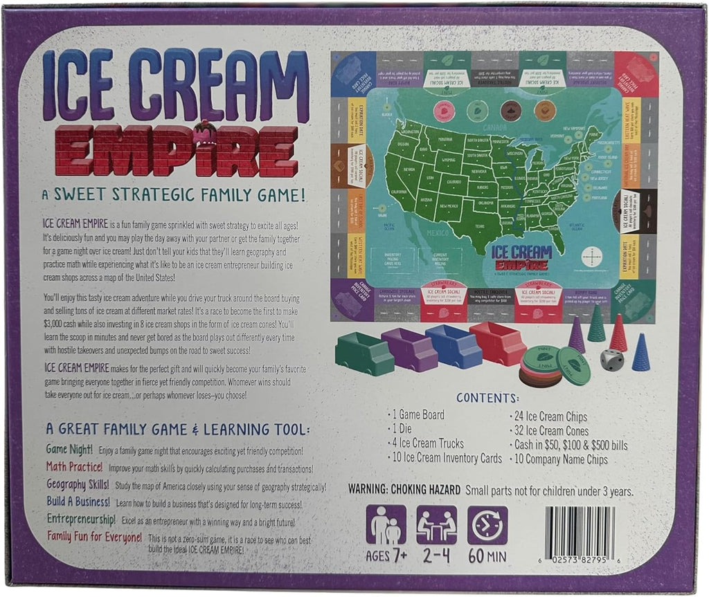 Ice Cream Empire by Empire Games –Strategic Family Game for Adults, Teens & Kids Ages 7+, Build Your Ice Cream Business Board Games for Adults & Kids, Educational Kids Games for Game Night Fun