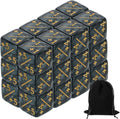 uxcell 24Pcs Magic Dice Counters, Acrylic D6 Life Token Dice Set with Pouch for Standard Cards Gaming Accessories, Black Marble