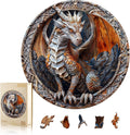 Wooden Puzzles for Adults, Cave Dragon Puzzles, Wooden Flat Puzzles with 3D Visual Effect, Birthday Gifts for Women Men (XL-17.3 * 17.3in 505pcs)