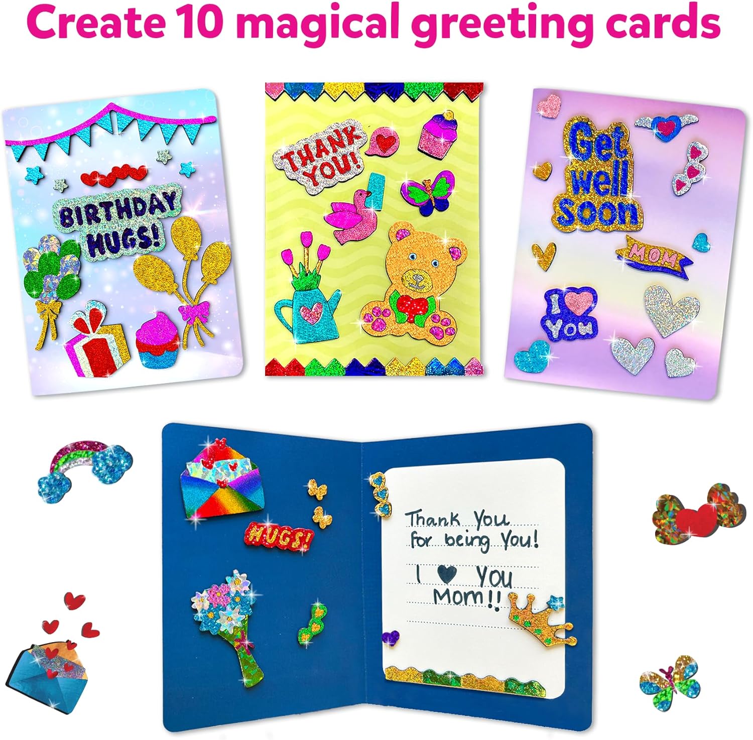Skillmatics Foil Fun - Card Making Set, No Mess Art for Kids, Craft Kits & Supplies, DIY Creative Activity, Gifts for Girls & Boys Ages 4, 5, 6, 7, 8, 9