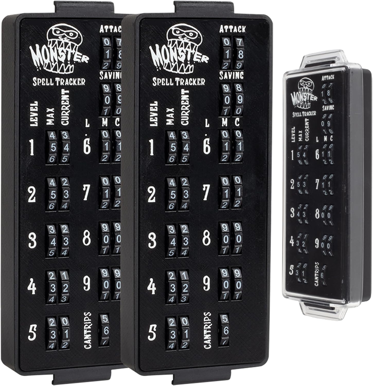 Ultimate RPG Spell Tracker for DND (2 pk)- Keep Track of All Magic Stats, Levels, Modifiers Easily w Adjustable Place-Locking Dials & Protective Cover- Compatible w Dungeons Dragons 5e Tabletop Games