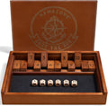 VAMSLOVE Shut The Box Dice Game Wooden Board Table Math Game for 2 Players and Up, 12 Numbers Close The Box with 6 Dice for Kids Adults Family (Instructions Included)