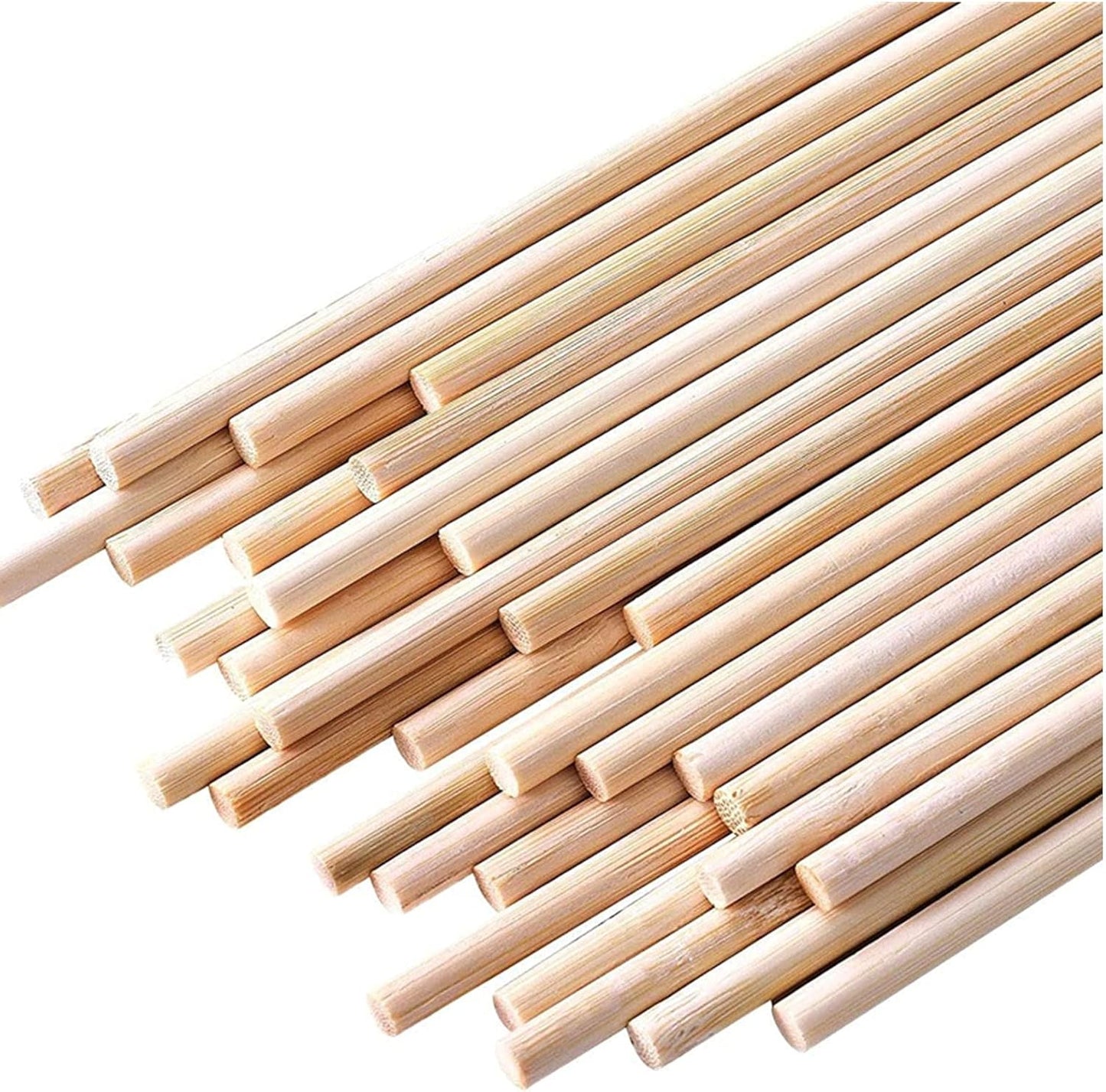 HOPELF 25PCS Dowel Rods Wood Sticks Wooden Dowel Rods - 1/4 x 36 Inch Bamboo Sticks - for Crafts，Hardwood Dowel Rod Assortment，Wooden Rod Sticks Doweling Rods，DIYers.