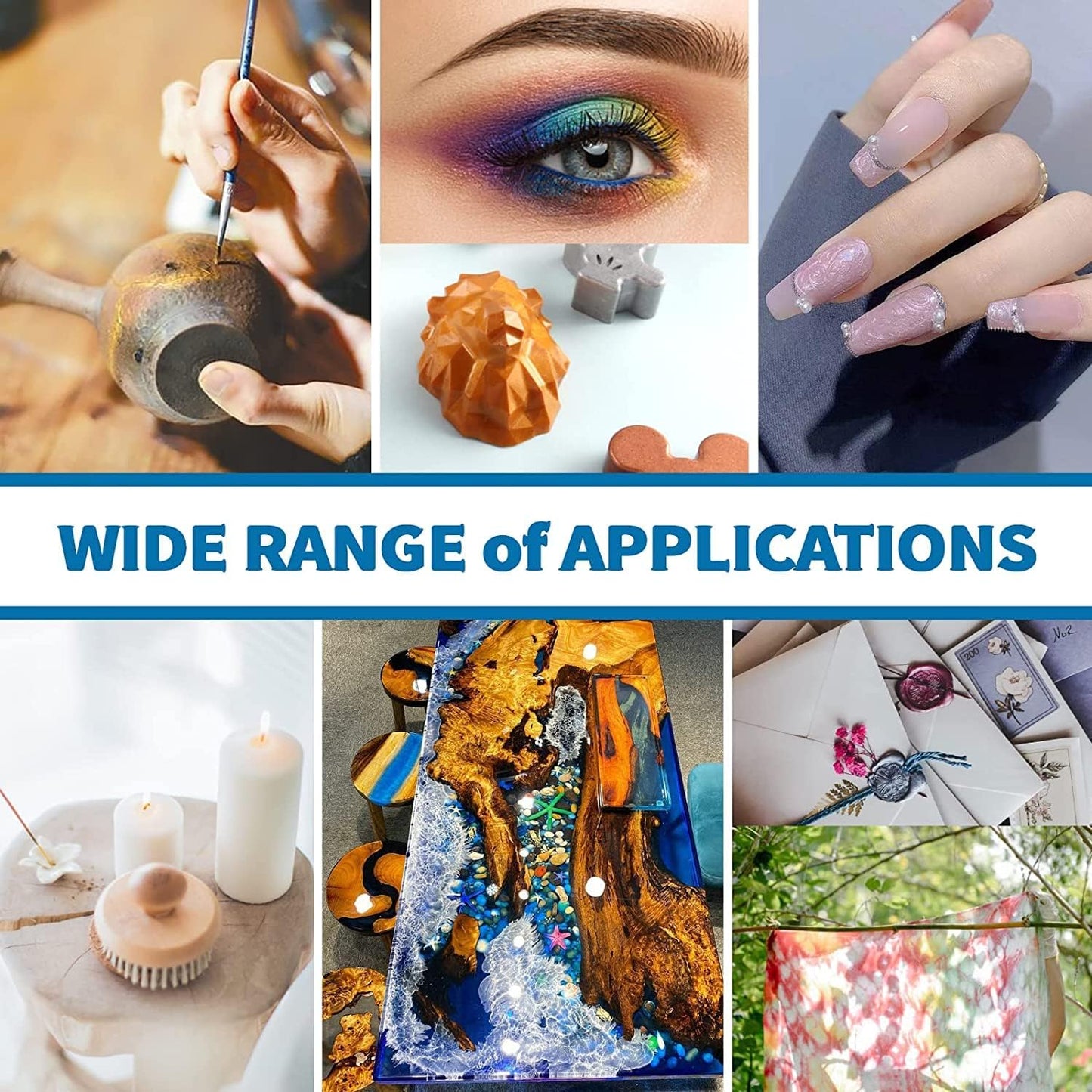 Renfio 100g Mica Powder Pigment, Metallic Natural Dye Mineral Pearl Shimmer Epoxy Resin Dye for Painting Soap Making Slime Bath Bombs 3.5 Oz - Coffee Brown