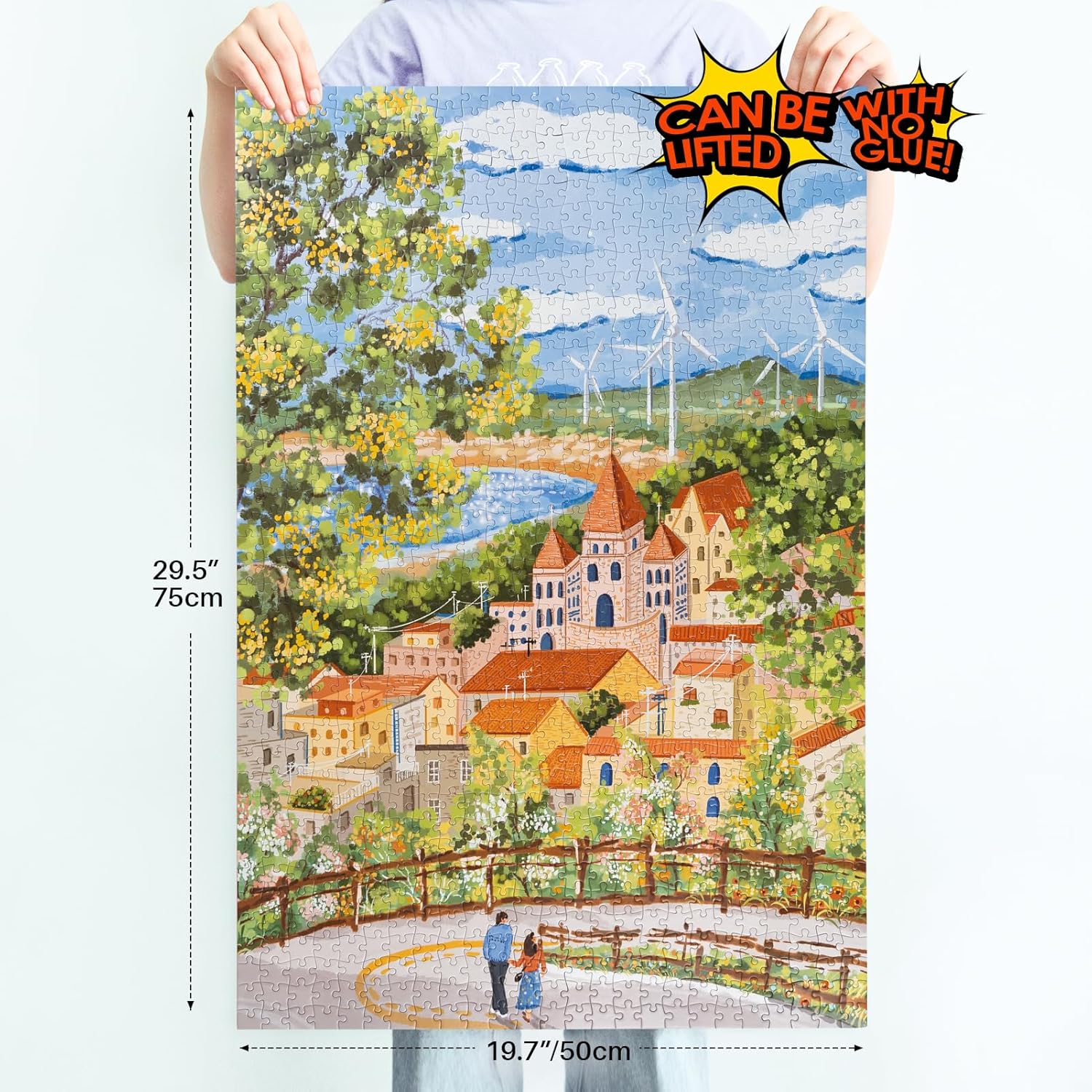 MOMIBOOK Puzzles for Adults 1000 Pieces Jigsaw Puzzles of Go for A Walk, Painting Image Difficult Challenging Hard Impossible Puzzle Unique Funny Party Christmas Birthday Gifts