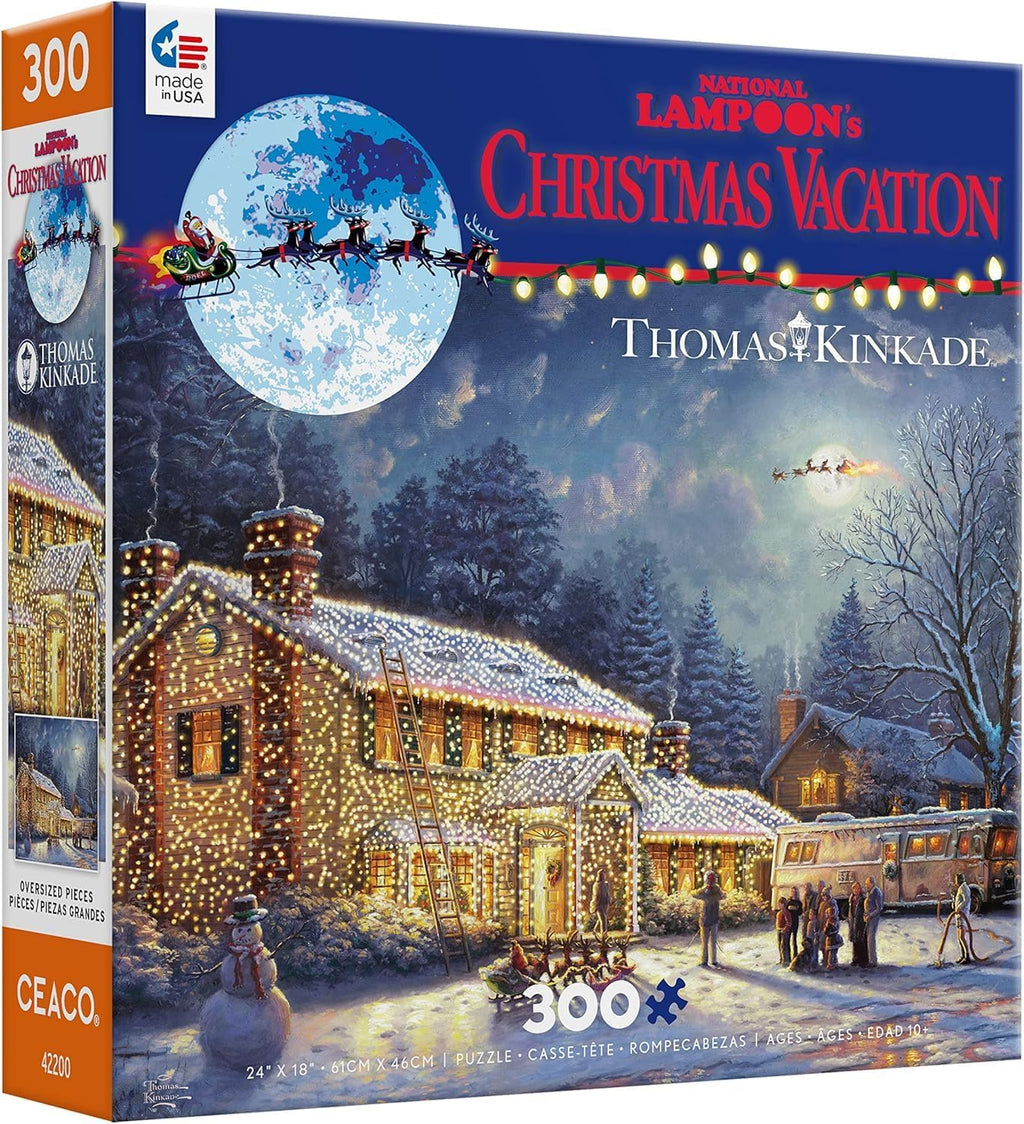 Ceaco - Thomas Kinkade - Holiday Movies - National Lampoons Xmas Vacation - 300 Piece Jigsaw Puzzle