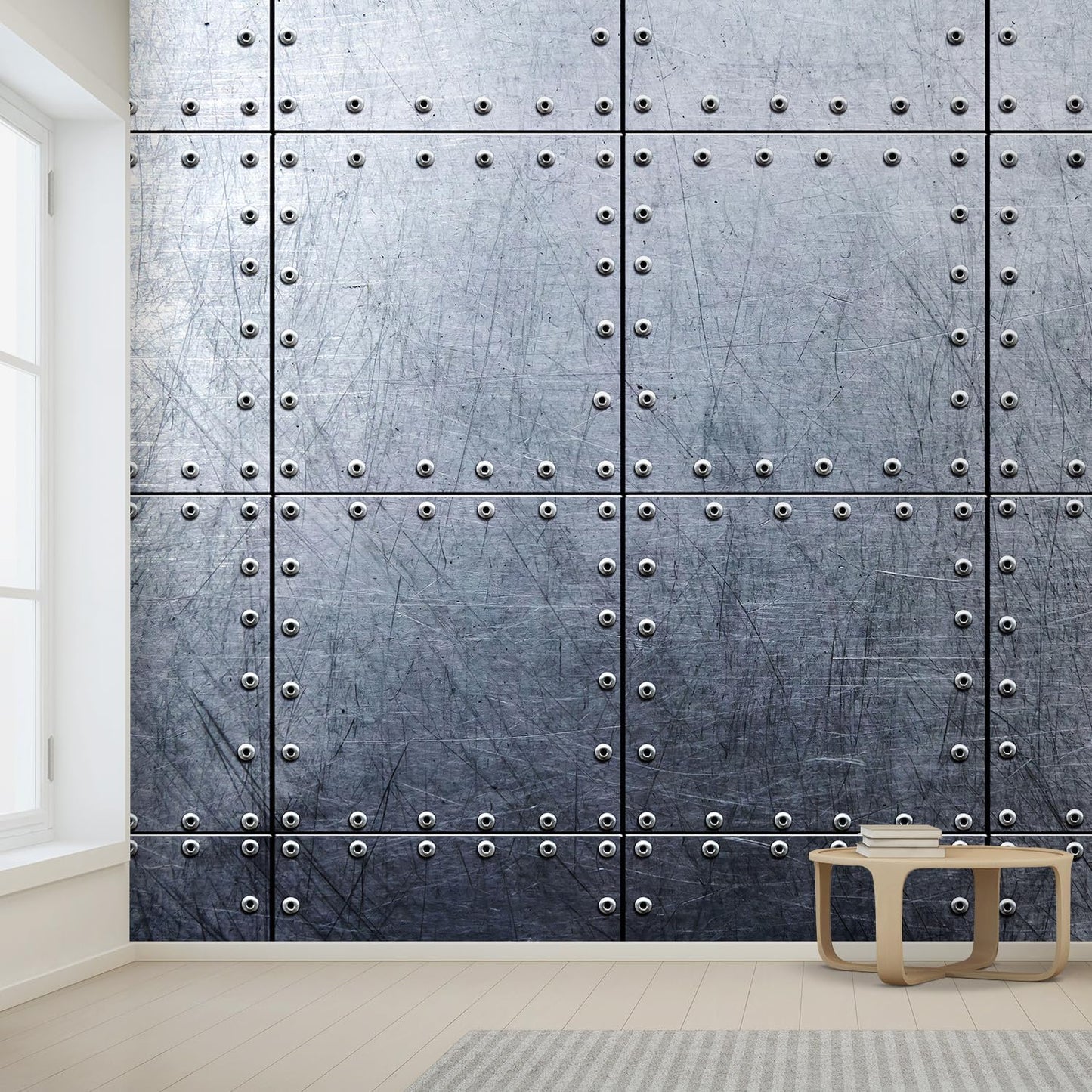 wall26 Wall Sticker/Wall Mural Metal Background, Not Peel and Stick, Non-Woven Wallpaper Decorative for Bedroom, Living Room, Office - 108x120 inches