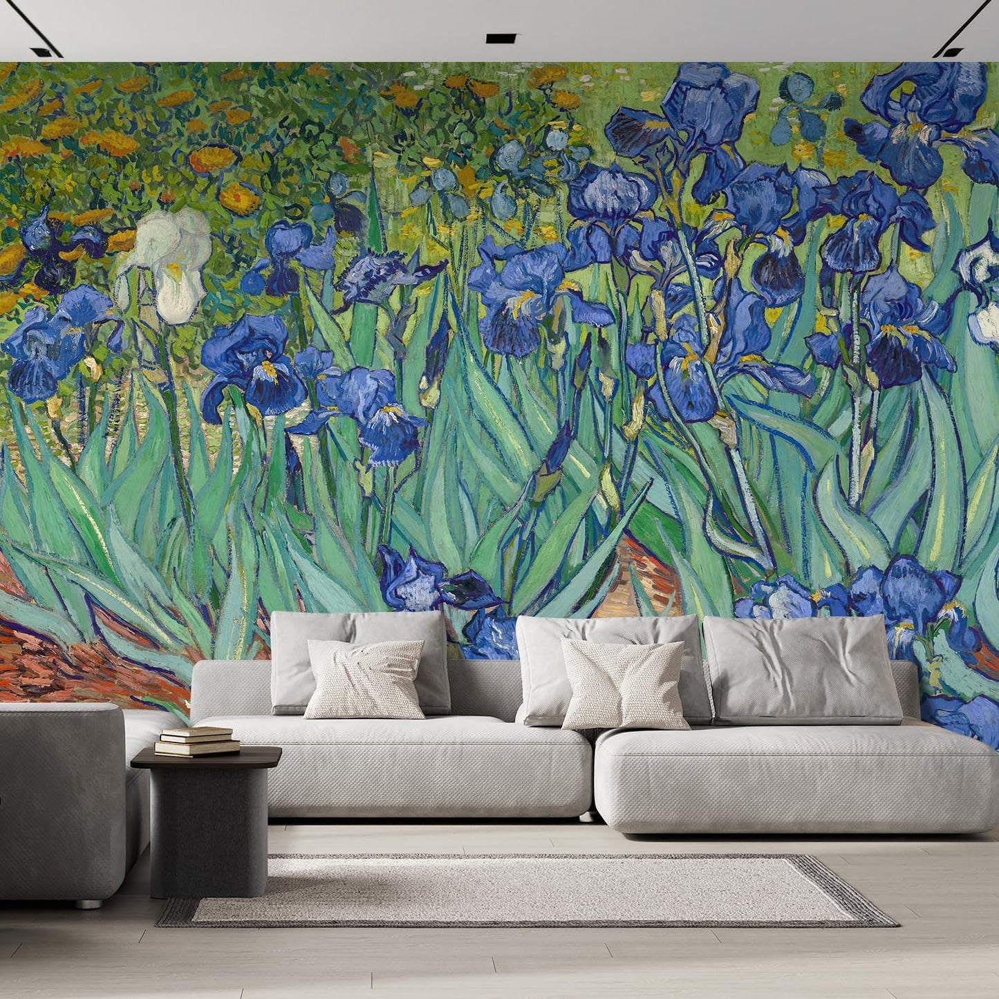 wall26 Irises by Vincent Van Gogh Dutch Impressionism 20th Century Artist Peel and Stick Large Wall Mural, Removable Wallpaper, Home Decor - 132x120 inches