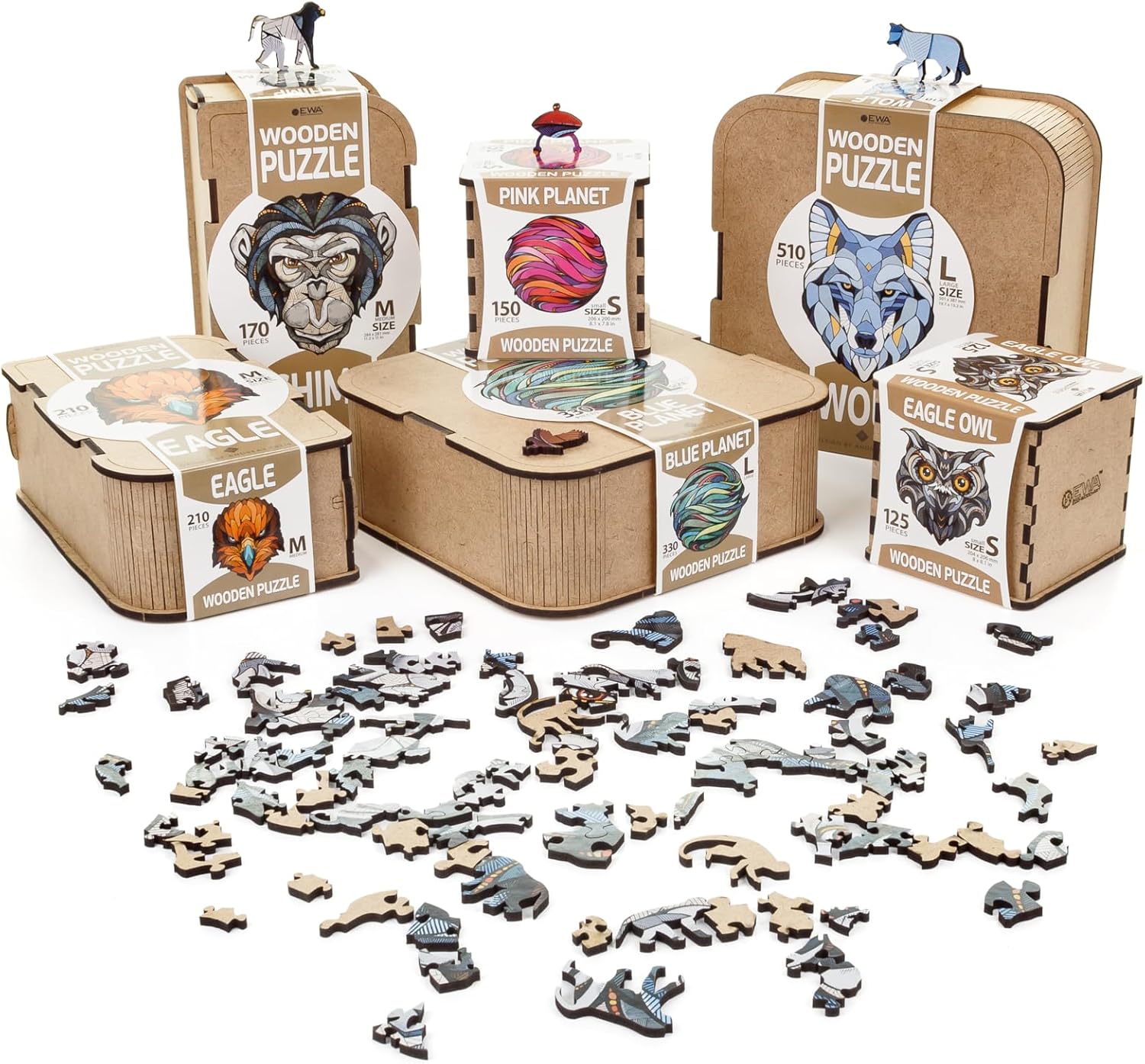 Eco-Wood-Art Wooden Puzzle - Eagle S | Majestic Bird Jigsaw Puzzle for Adults | 3D Eagle Decor | 120 Intricate Pieces | Eco-Friendly Home Decor Gift