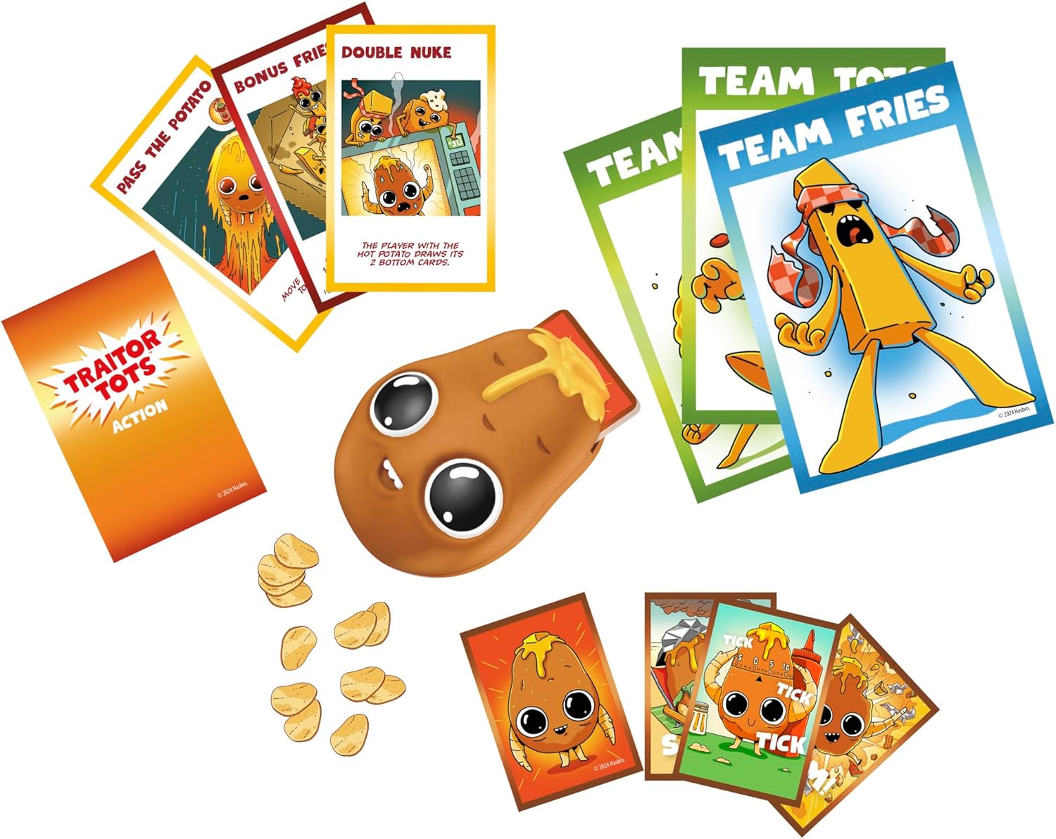 Hasbro Gaming Traitor Tots Card Game | Explosive Potato Party Card Game for Families and Adults | 3 to 10 Players | 25 Mins. Average | Indoor Summer Activities | Ages 8+