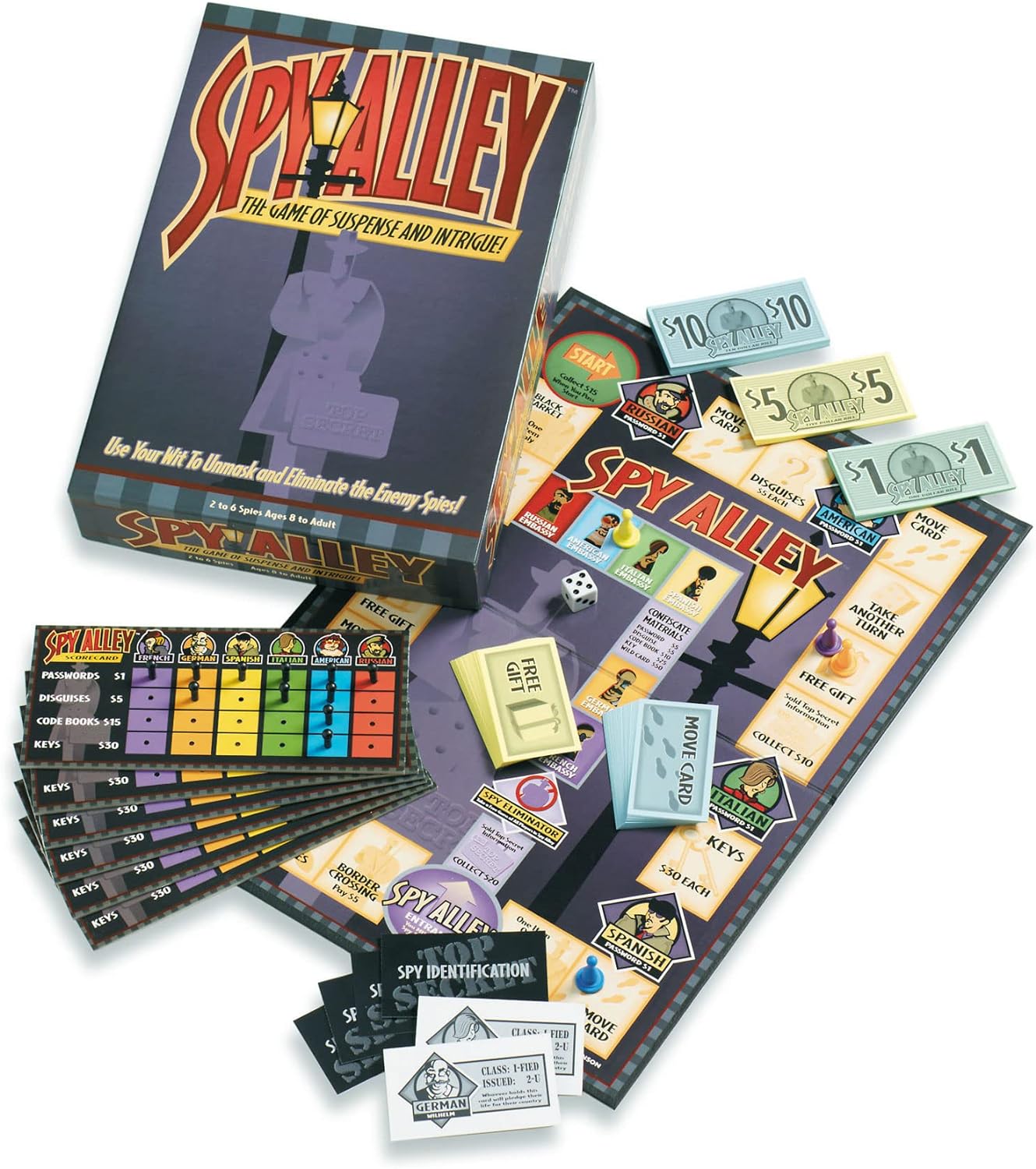 Spy Alley - Mensa Award-Winning Family Board Game - Trusted for 30+ Years - High Replayability & Fun for All Ages