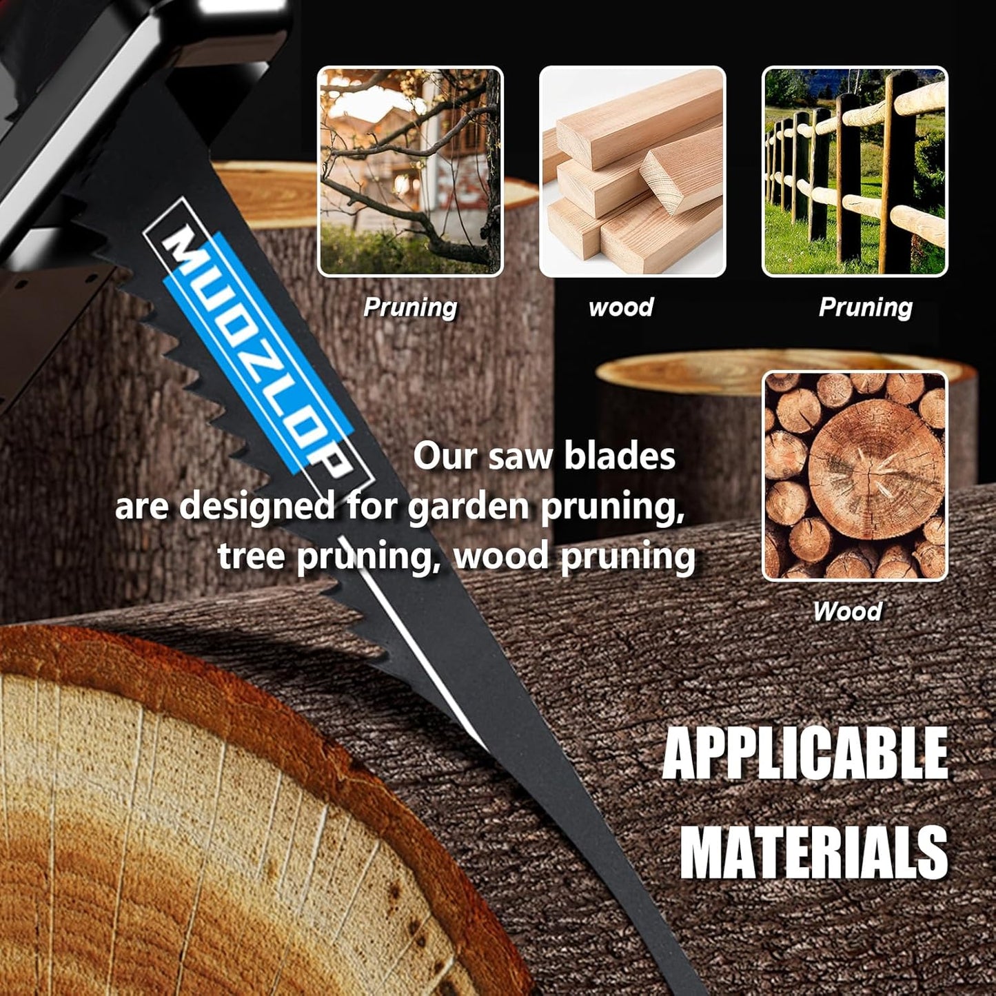 10Pack 6 inch Reciprocating Saw Blades Set,6TPI High Carbon Saw Blades, Woodcutting Saw Blades with Organizer Case (10, 6TPI/150mm)