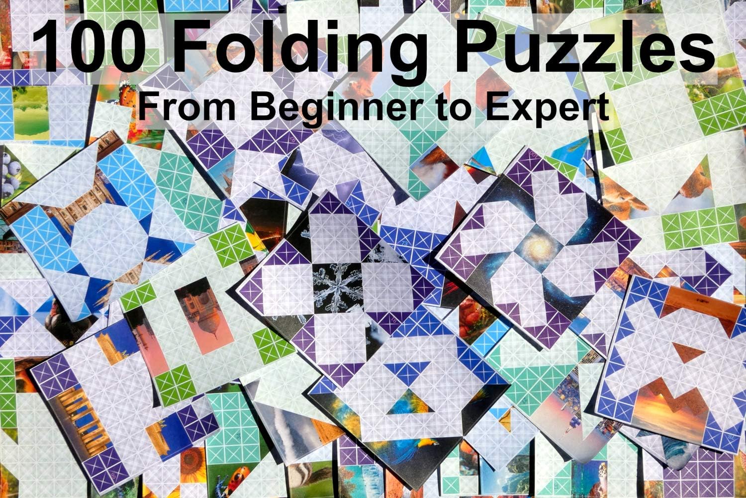 FOLDOLOGY - The Origami Puzzle Game! Brain Teasers for Tweens, Teens & Adults | Travel Game, Hands-On STEM Toy, Stocking Stuffer, Gift for Ages 10+ | Fold the Paper, Complete the Picture | 100 Puzzles