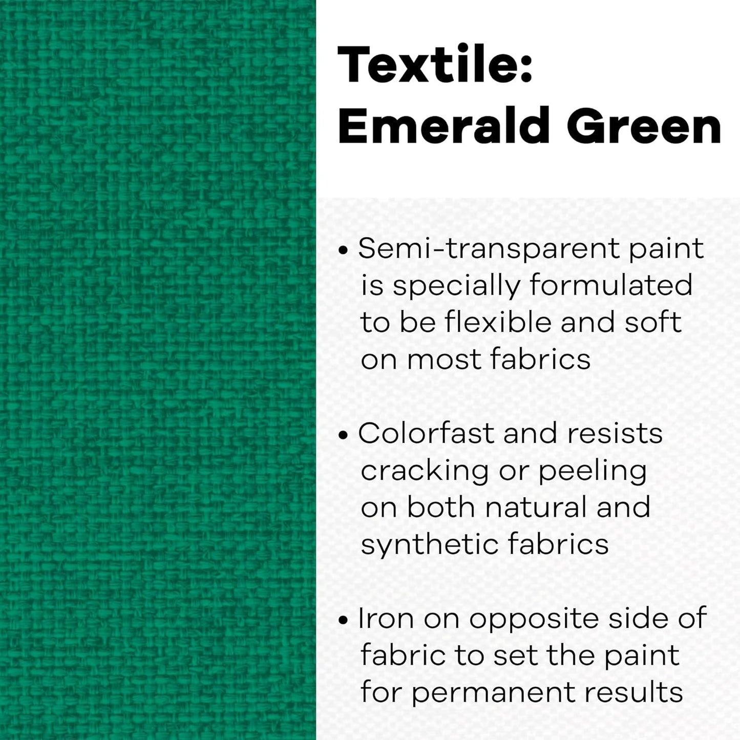 Jacquard Textile Color Paint, 8 Oz, Emerald Green