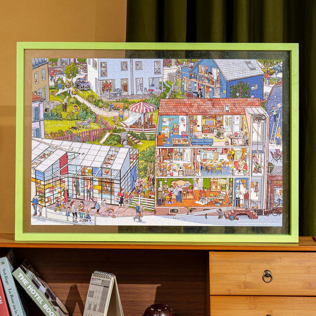 MOMIBOOK Puzzles for Adults 1000 Piece Jigsaw Puzzles of Wonderful! A Big Family, Painting Image Difficult Challenging Hard Impossible Puzzle, Cute Funny Toys & Games Christmas Birthday Gifts