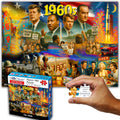 Think2Master 1960s 500 Pieces Large Format Jigsaw Puzzle: Kids 12+, Teens, Adults & Families. Travel Back in Time with The Nostalgic Collage. Great Gift. Size: 26.8” X 18.9”