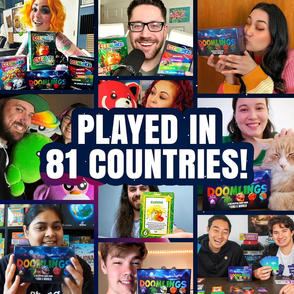 Doomlings - A Delightful Card Game for The End of The World - Best New Strategy Card Game for Adults, Kids, & Teens | 2-6 Players | Perfect for Families and Travel | Easy to Learn (Base Edition)