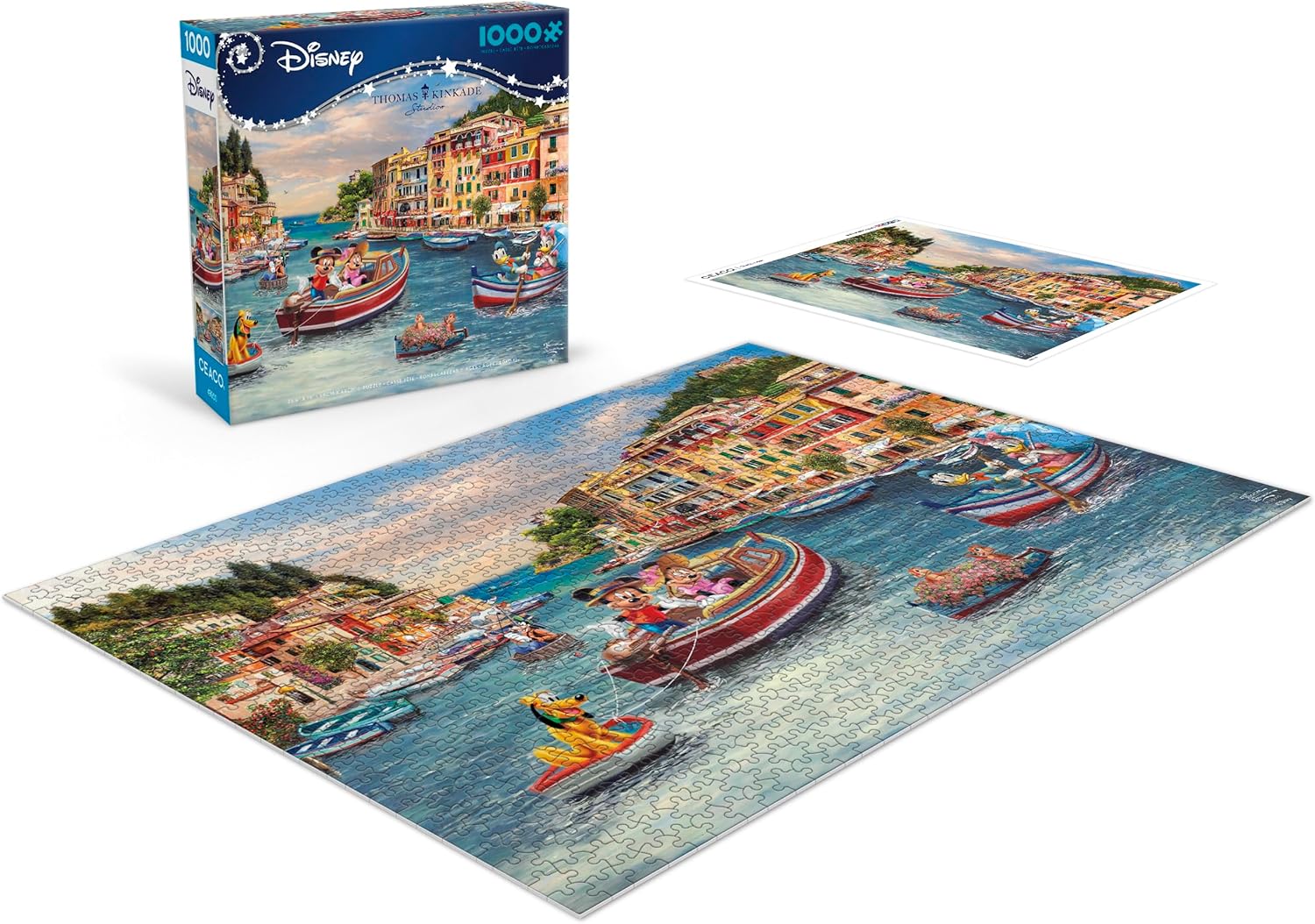 Ceaco - Thomas Kinkade - Disney - Mickey & Minnie in Italy - 1000 Piece Jigsaw Puzzle