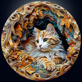 masseruon Puzzles for Adults 1000 Pieces-Cat Puzzle-26.6 * 26.6in Round Jigsaw Puzzels with HD Matte Finish-Hard Difficult Puzzel for Adult-Challenging Gift for Puzzel Lovers Home Decor