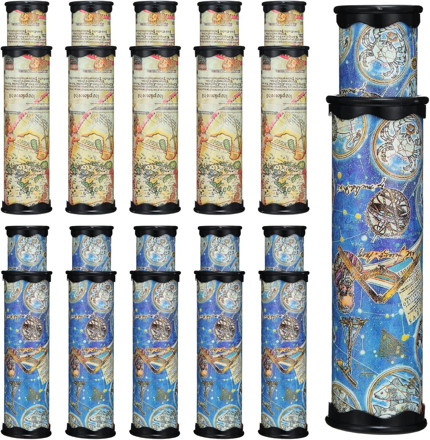 Yunsailing 12 Pack Magic Kaleidoscope Classic Retro Toys - Stretchable Long Kaleidoscope Bulk Party Favors - Educational Science Developmental Toy for Boy, Girl, Adults - Birthday