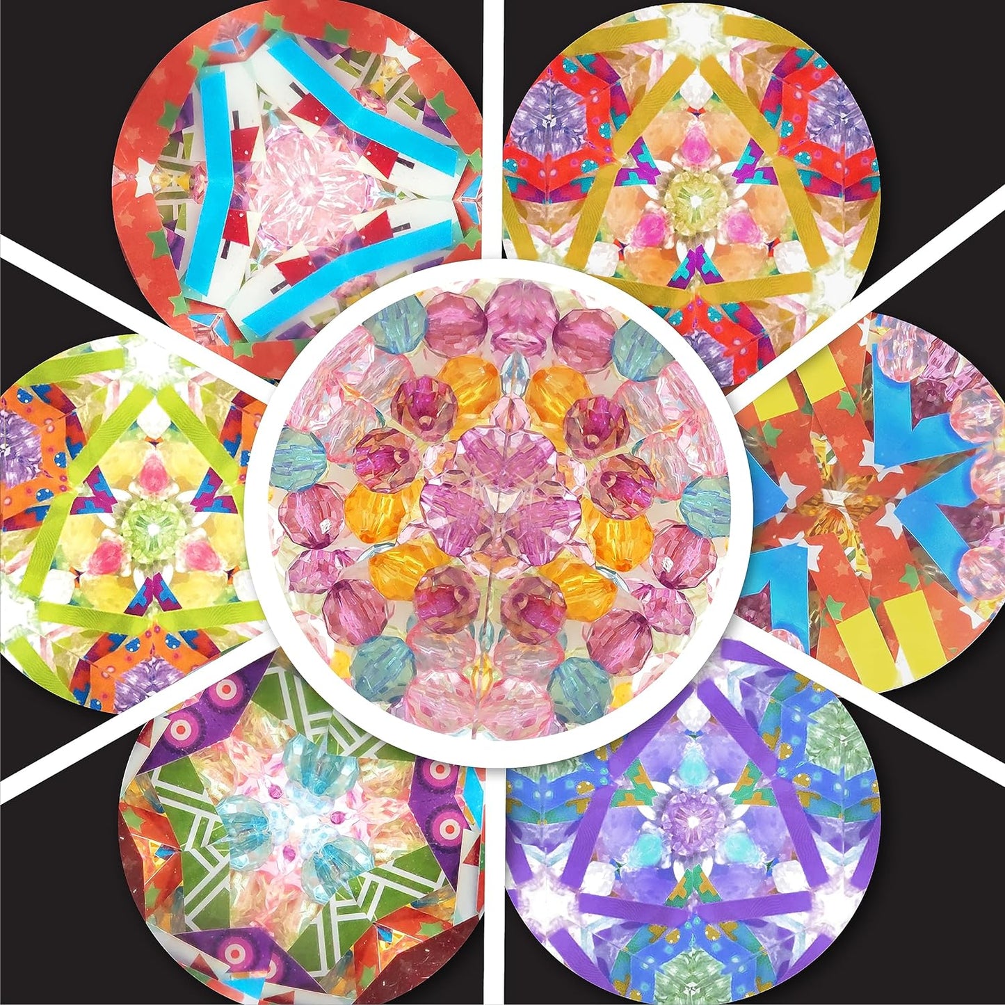 Twins Kaleidoscope Kit for Kids, FunKidz DIY Kaleidoscope Making Craft Kit with Prism Gift Optical Illusion Science Experiment Educational STEM Toy