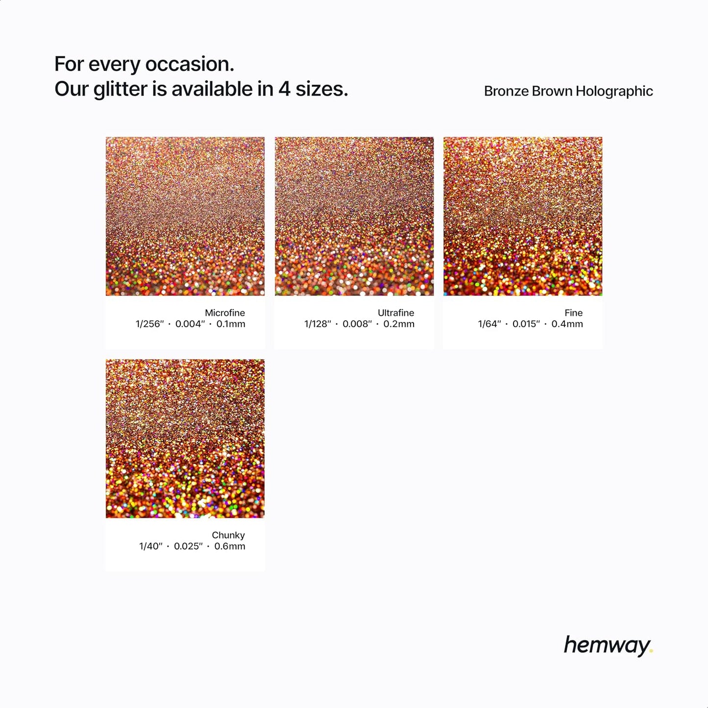 Hemway Glitter Grout Additive add Sparkle to Mosaic Tiles, Bathrooms, Wet Rooms, Kitchens, Tiled Based Rooms and Cement Based Grouts 100g / 3.5oz - Bronze Brown Holographic