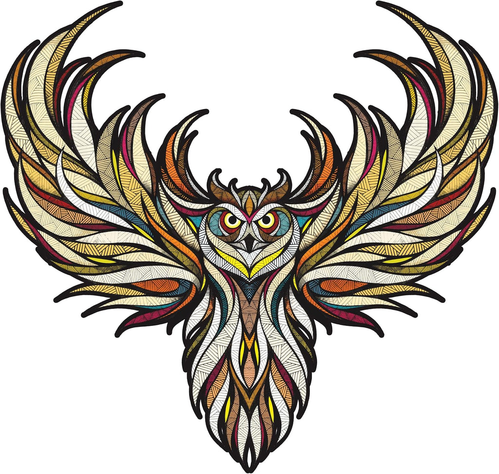 EWA Home Décor – Owl Small 70 Pieces – Wooden Jigsaw Puzzle for Adults – Perfect for Artistic Home Decoration and Mindful Relaxation