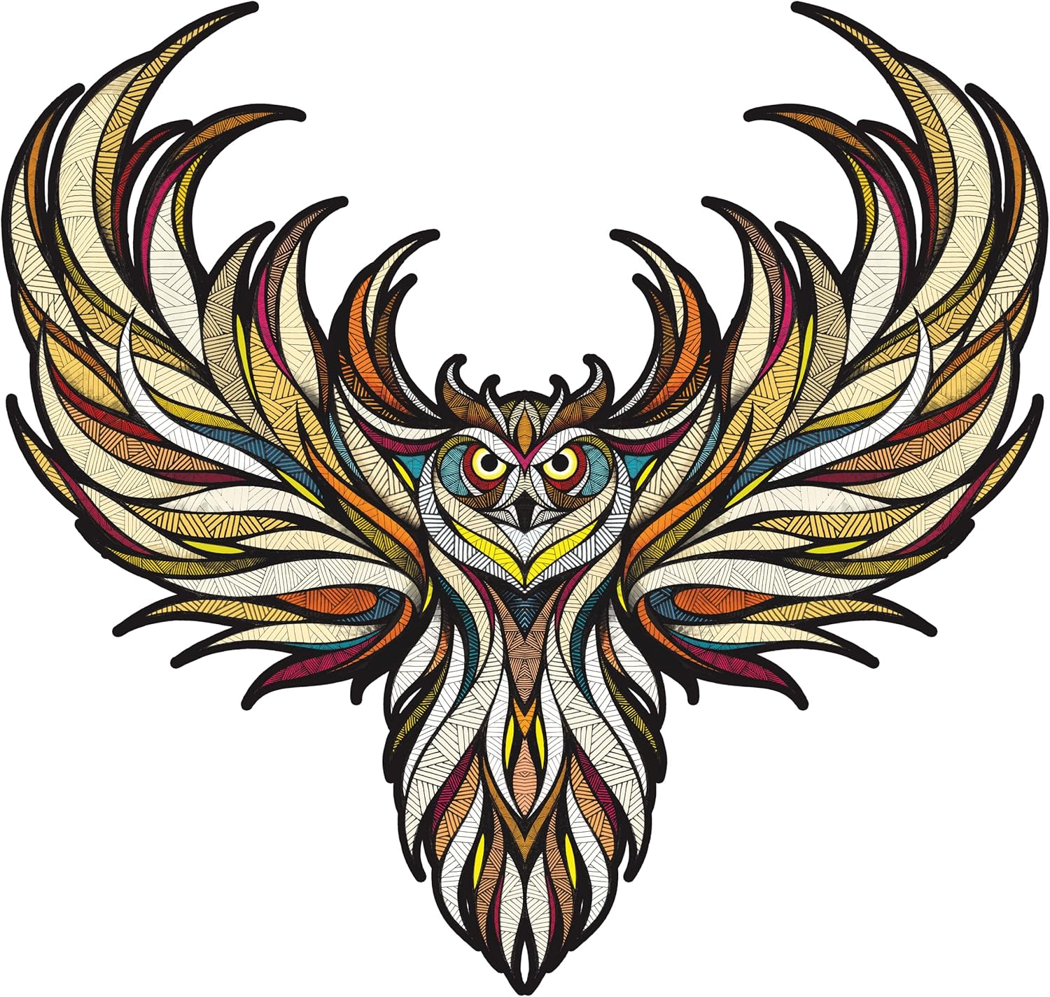 EWA Home Décor – Owl Small 70 Pieces – Wooden Jigsaw Puzzle for Adults – Perfect for Artistic Home Decoration and Mindful Relaxation