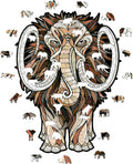 Mastodon S Wooden Puzzle for Adults - A 80-Piece Prehistoric Giant Ready to Adorn Your Living Space with Its Majestic Presence