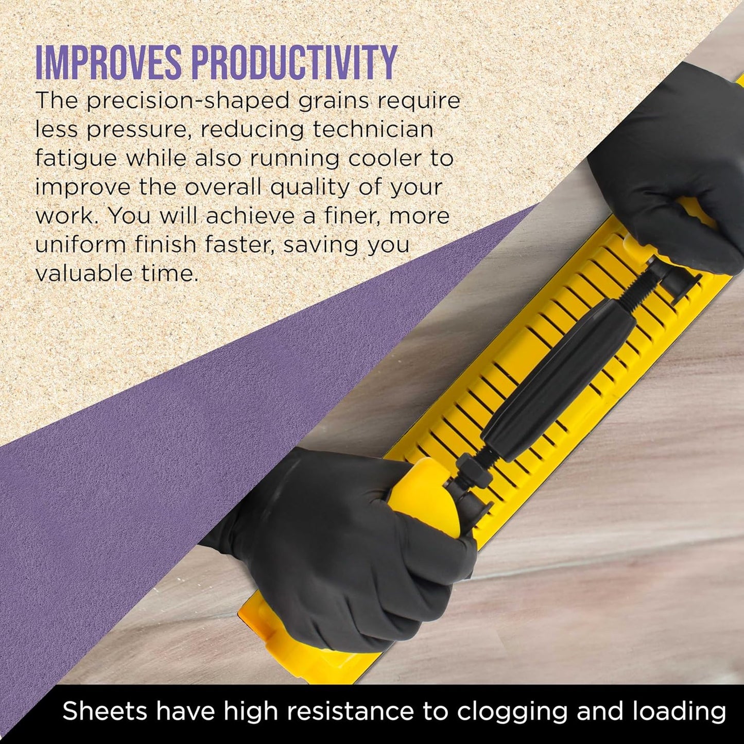 Dura-Gold Premium 80 Grit PSA Purple Film Ceramic Longboard Sandpaper, 2-3/4" Wide Continuous 20 Yard Roll - Self Adhesive Stickyback for Auto & Wood Air File Long Board Sanders, Hand Sanding Blocks