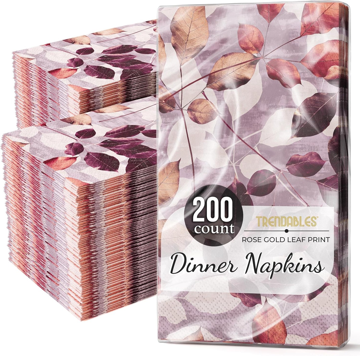 Trendables Floral Napkins for decoupage 200 Pcs 3 Ply floral paper napkins decorative Guest Towels Disposable Bathroom, Flower Design For Tea Party Decorations, Dinners & Weddings