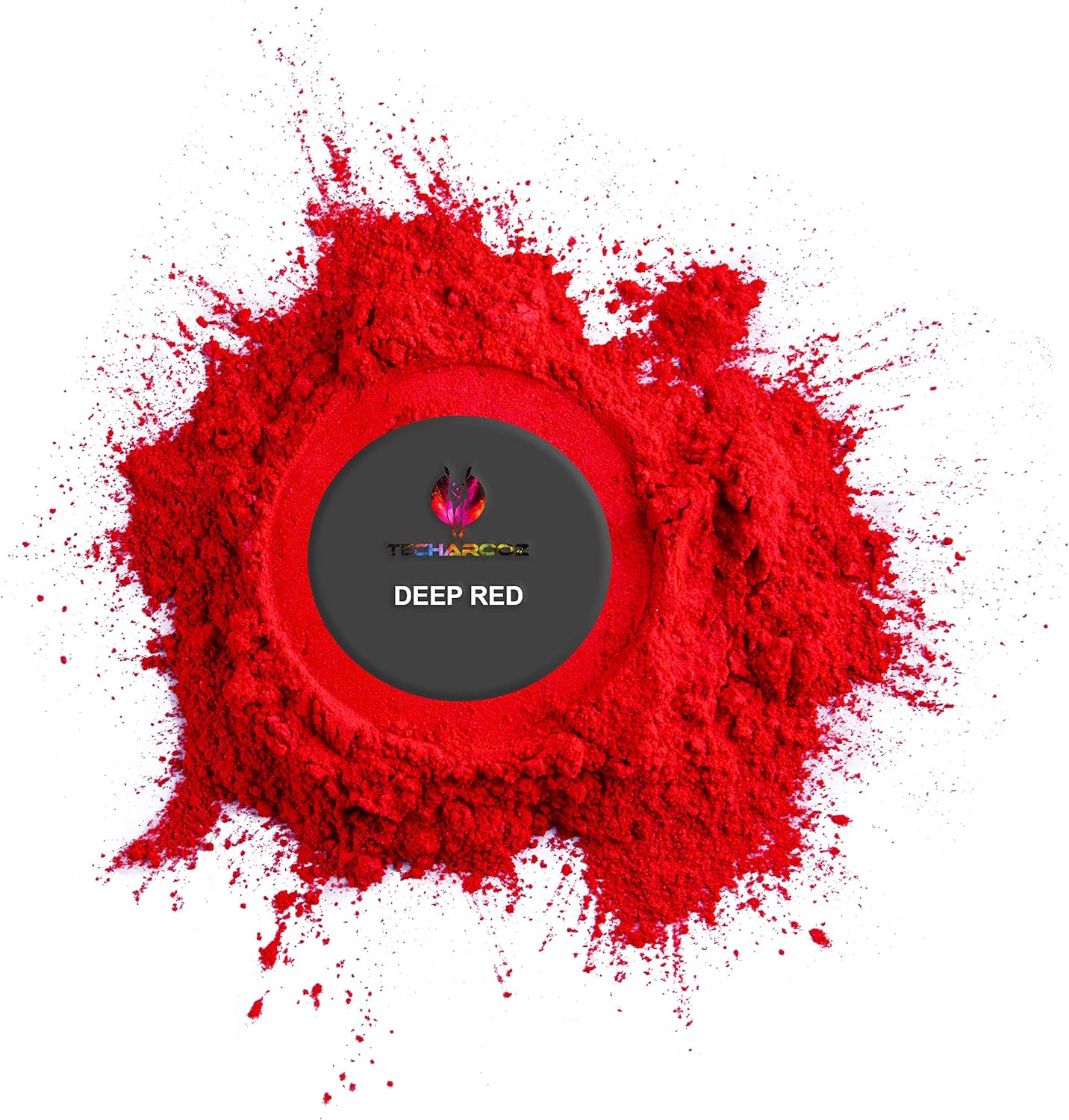 Deep Red Mica Powder for Epoxy Resin 56g / 2oz. Jar - TECHAROOZ 2 Tone Resin Dye Color Pigment Powder for Lip Gloss, Nails, Colorant for Slime Bath Bombs Soap Making Flag Red