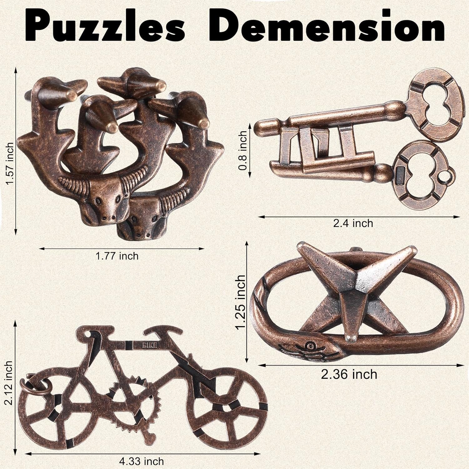 Wettarn 9 Pcs Metal Brain Teaser Puzzles Teaser 3D Steel Puzzle for Adults Unlock Interlocking Games IQ Education Smart Logic Test Toys for Adults Mind Challenge(Exquisite Style)