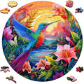 500 Pieces Puzzles for Adults, Hummingbird and Flower Wooden Puzzles,Unique Shaped Jigsaw Puzzles for Adults and Kids, Birthday Gifts Fun Challenge Family Game 16.5'' x 16.5''