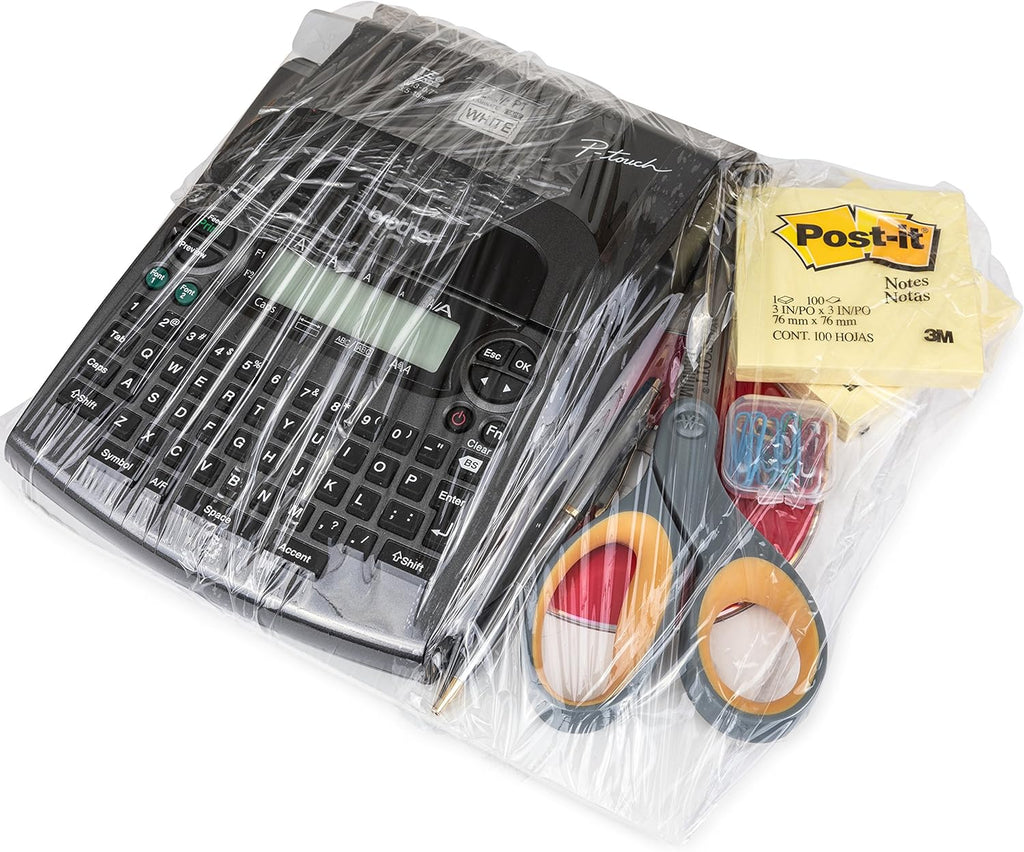 (R) Stretch Wrap 5" x 1000' Roll With Handle, 80 Gauge Extra Thick Durable Self-Adhering Plastic Wrap for Moving, Packing Wrap Industrial Strength, Clear Plastic Pallet Shrink (2 Pack)