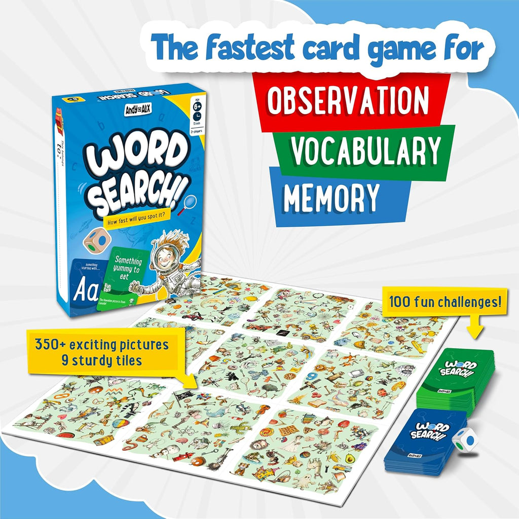 Fun Spot The Word Card Game, for Boys and Girls Who Love Educational Toys and Board Games, for Ages 6,7,8,9